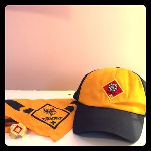 Cub Scouts (Wolf) Hat, Neckerchief and Holder